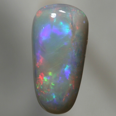 SOLID SEMI BLACK OPAL High dome, red to magenta to green and purple